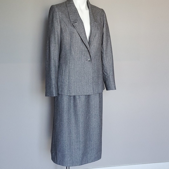 RARE Vintage 80s Gray Made in USA Union Wool Suit - Picture 7 of 13
